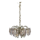 Kinkeldey chandelier with iridescent glass and chrome structure, Austria 1970s