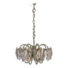 Kinkeldey chandelier iridescent glass and chrome structure, Austria 1970s