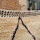 White Berber carpet with black diamond 110x140cm