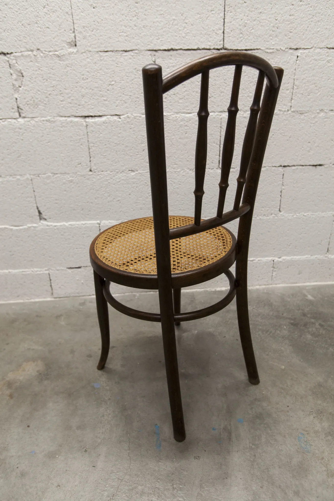 Bistro Chair Fischel 1930 Curved Wood Caning