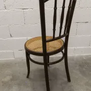 Bistro Chair Fischel 1930 Curved Wood Caning