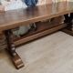 farmhouse or monastery table in solid oak, early 20th century