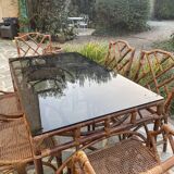 Rattan and bamboo dining room