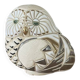 Ceramic owl by Rosa Rinconada, gold and platinum.