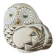 Ceramic owl by Rosa Rinconada, gold and platinum.