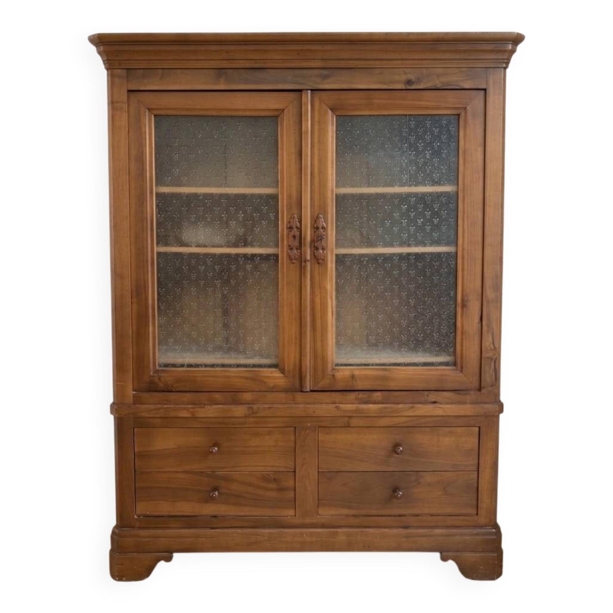 Handcrafted walnut wood bookshelf