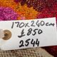 Vintage rose kilim rug 170x240cm shabby wool and silk, boho medium 2544