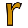 Vintage letter LED "r"