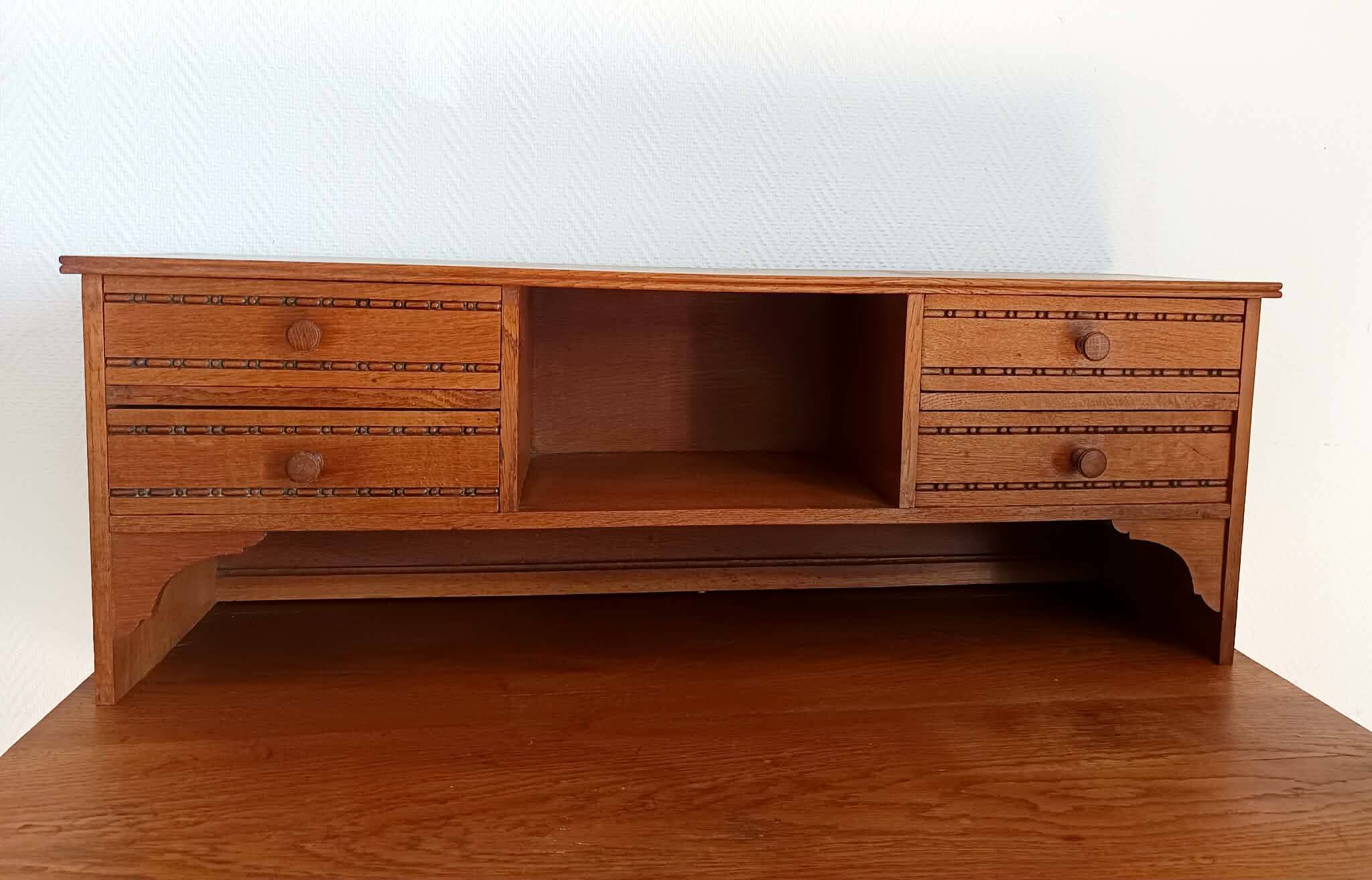 Bureau à gradins art déco chêne clair