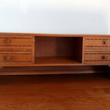 Bureau à gradins art déco chêne clair