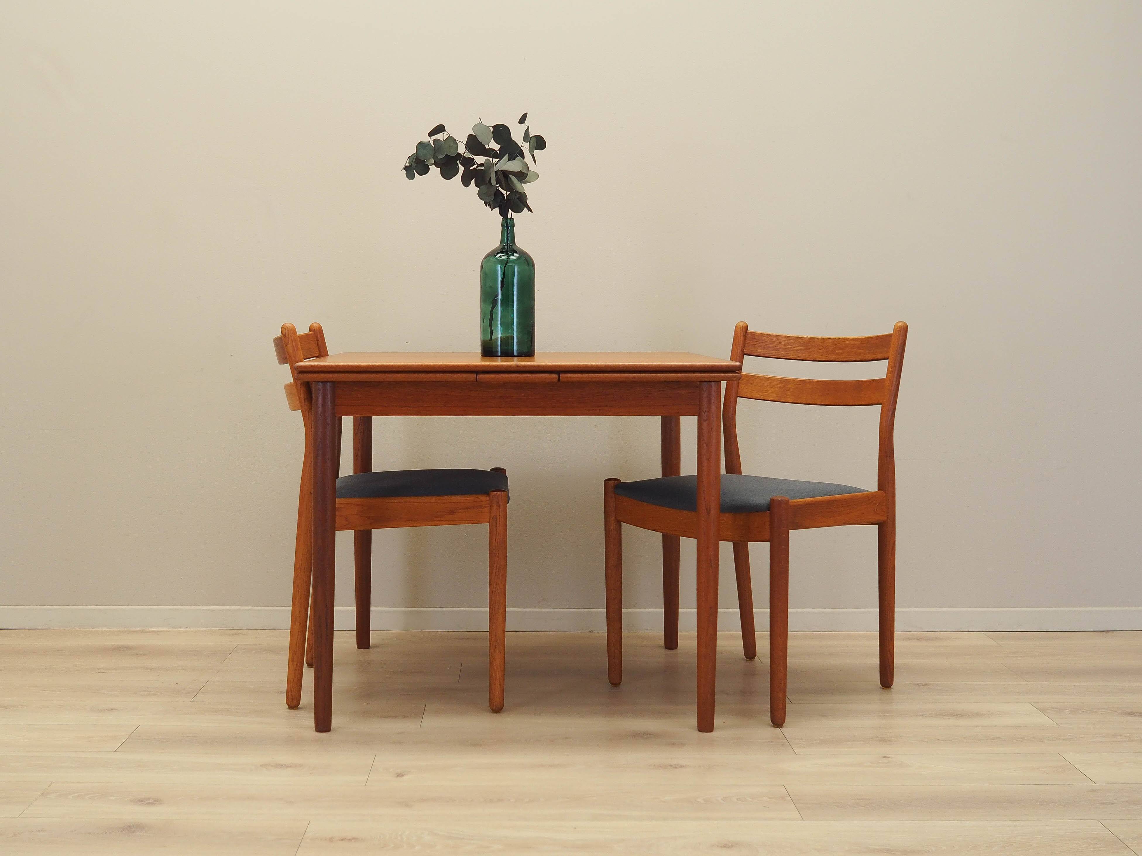 Teak table, Danish design, 1970s, production: Denmark