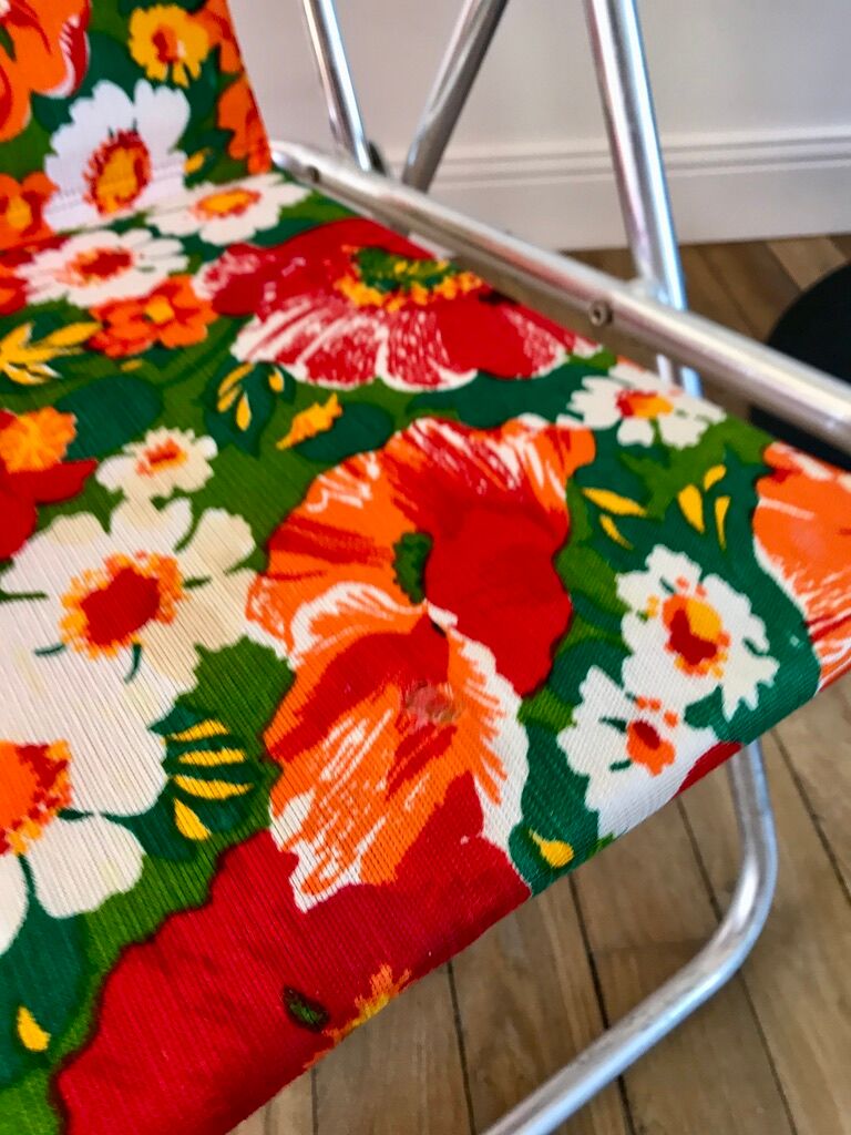 Paire de chaises de camping à fleurs vitaminées 70