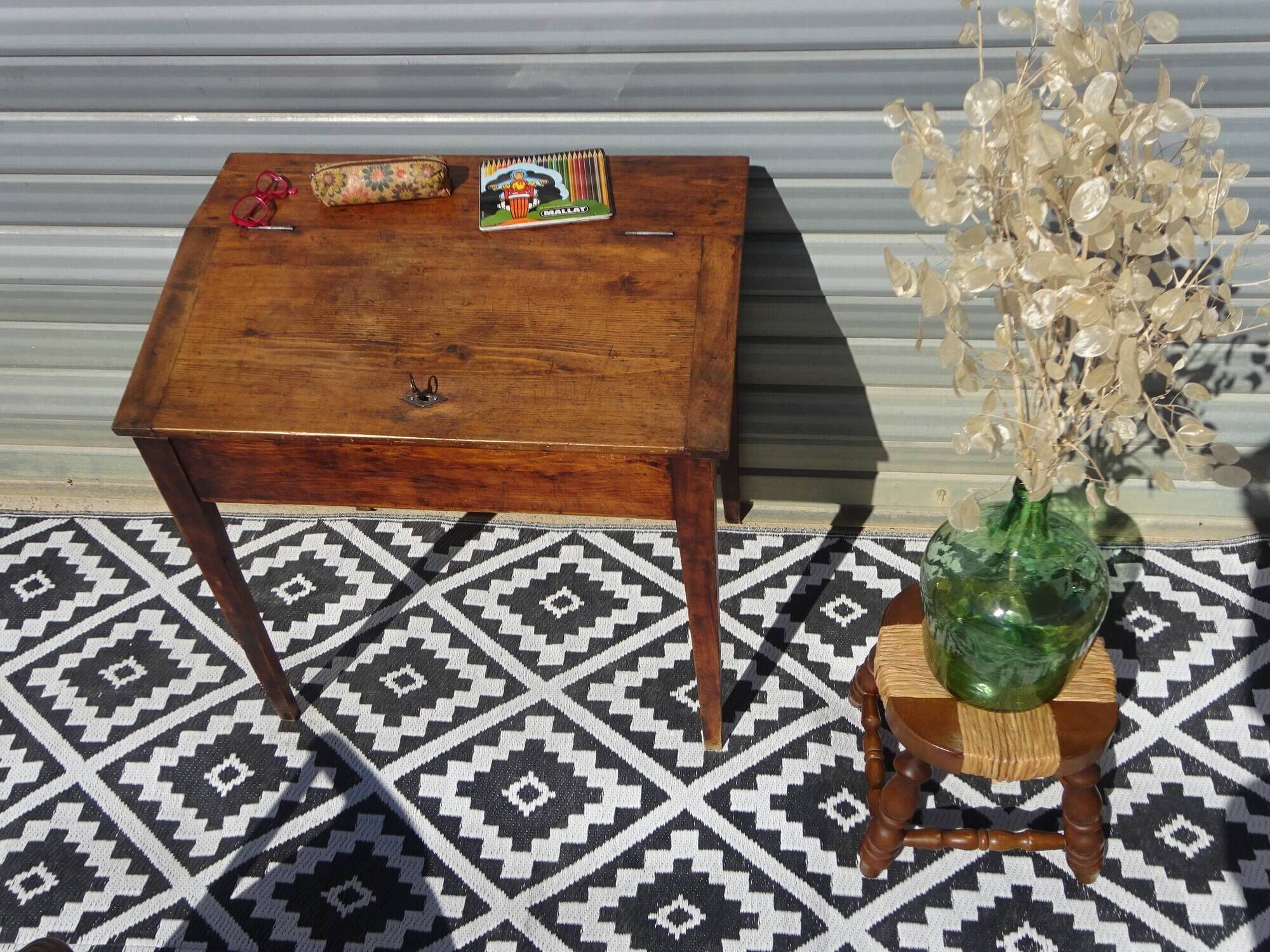 vintage desk with storage