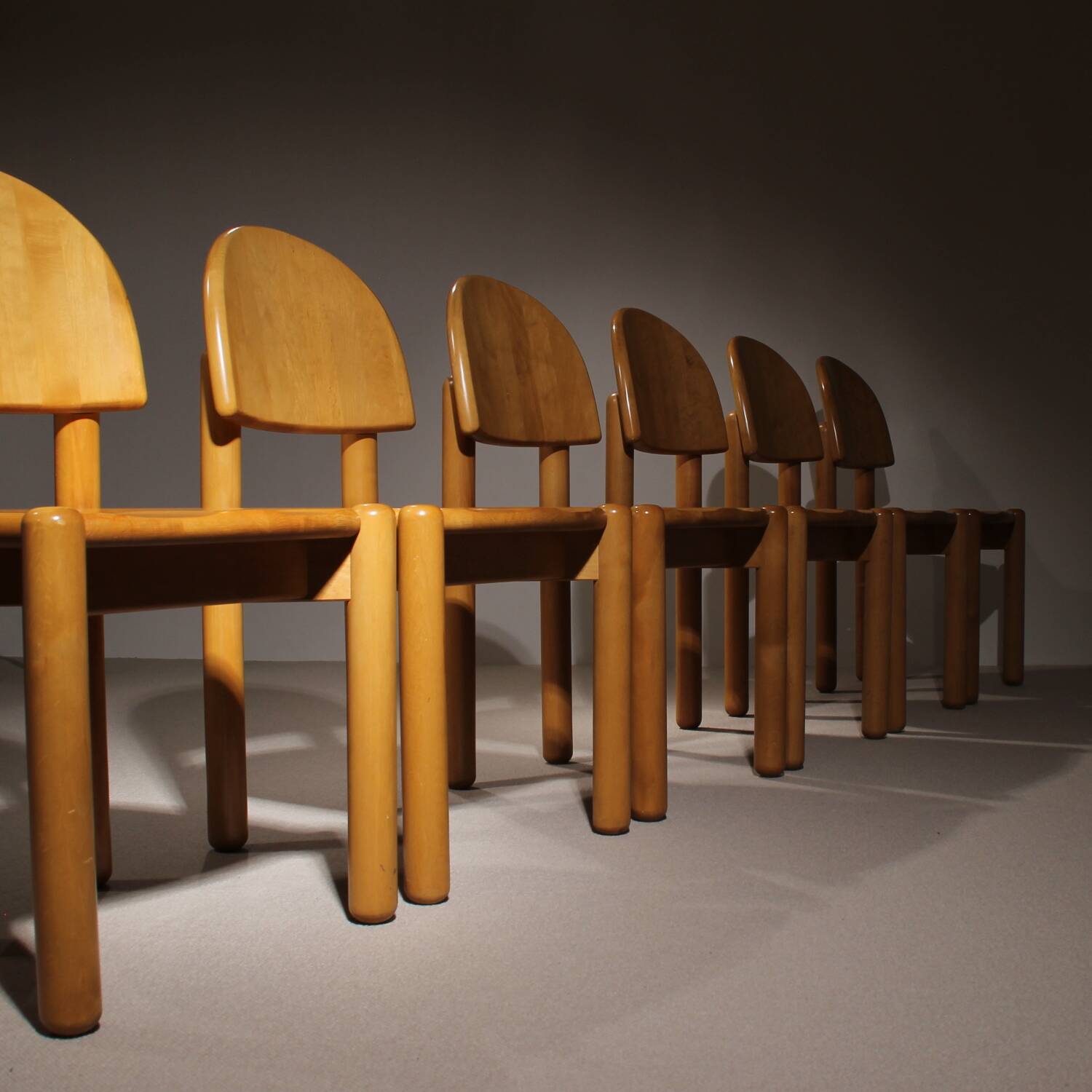 Six Chairs in Alder Wood by Rainer Daumiller | Denmark 1980s