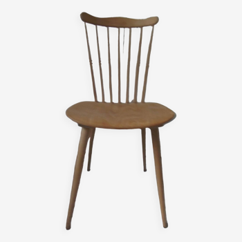 Vintage Scandinavian design chair in beech, waxed finish.