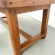 Large modernist farmhouse table in solid beech, thick dowelled top.
