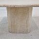 Table basse italienne en travertin, années 1980