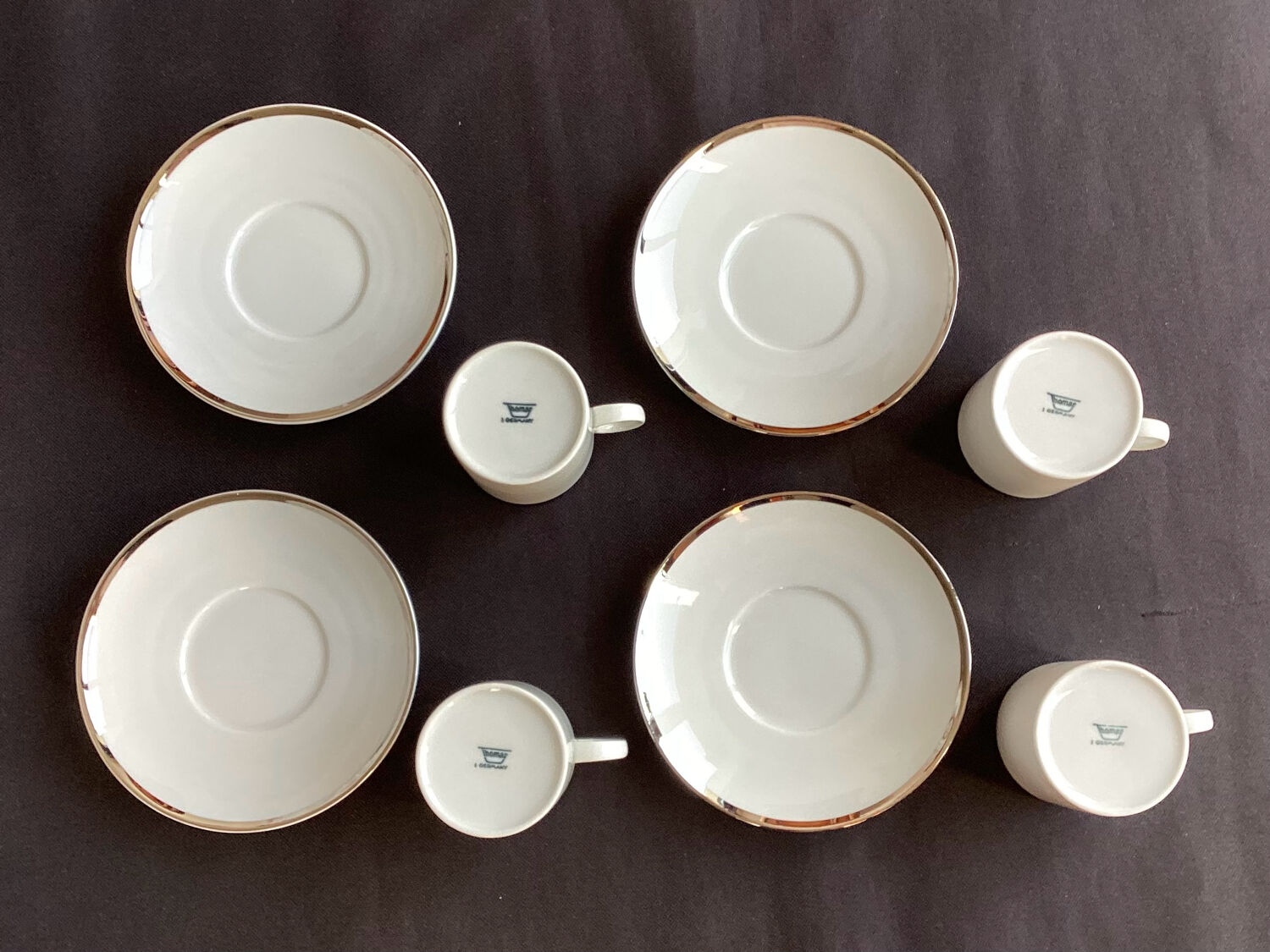 Set of 4 cups and 4 saucers Thomas Germany