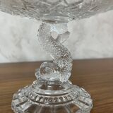 Glass fruit bowl on foot