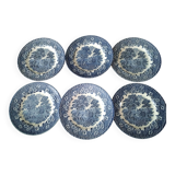 6 dessert plates English porcelain EIT