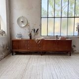 Enfilade teck XL années 60 constructiviste