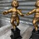 Pair of gilded cherubs on a Napoléon III base.
