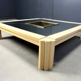 Vintage lacquer coffee table by Alain Delon for Maison Jansen, 1970s
