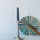 Twisted silver candle holder