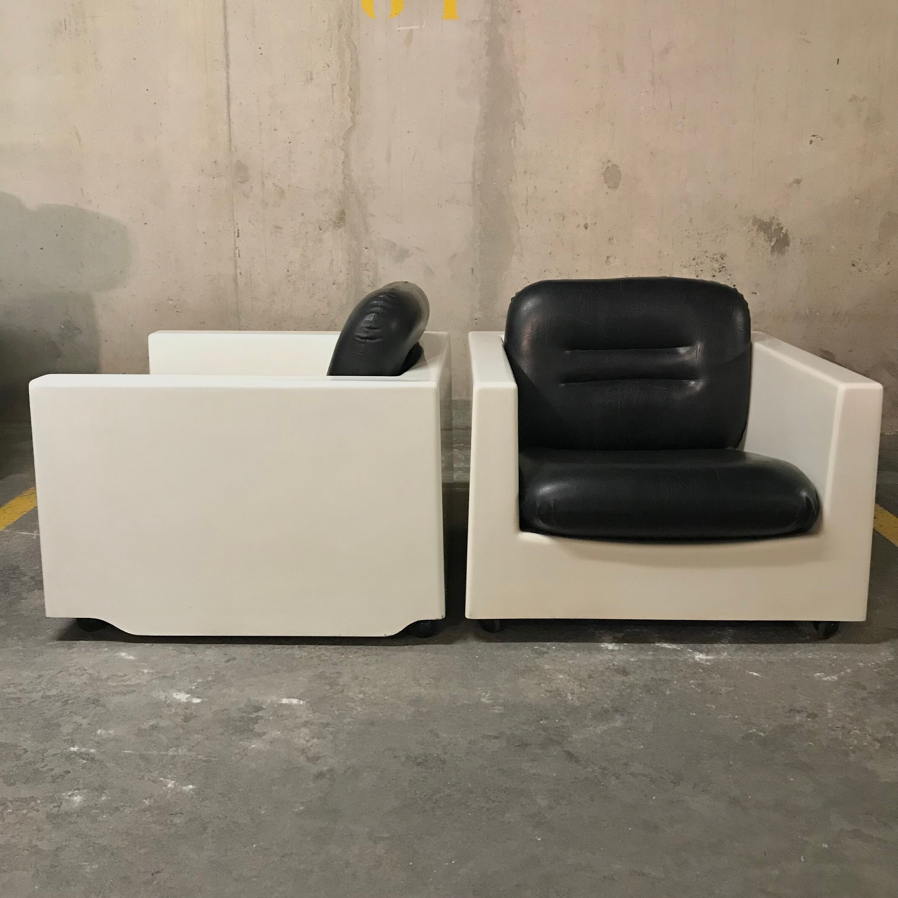 Paire de fauteuils Luigi Pellegrin, Mim Roma, 1970