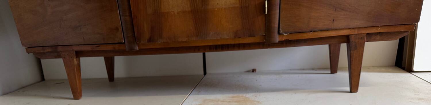 Vintage wardrobe with compass feet