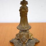 Bronze lamp with lampshade, bronze table lamp, living room lamp, lampshade lamp, accent lamp