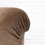 Italian Mimo Padova Lounge Chair Chenille 1970s