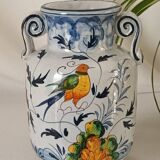 Vase faïence peint main Italie vintage