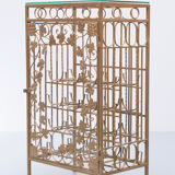 Gold metal wine rack or cocktail bar, 1950s, italy