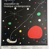 Joan miro, nights of the maeght foundation, 1967. original lithograph poster