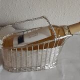Silver-plated wine basket