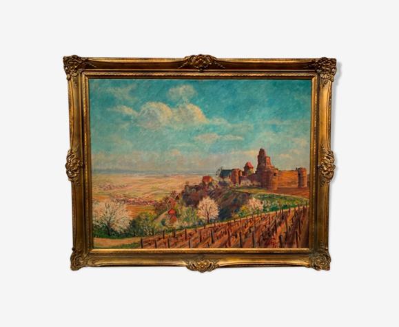 Peinture «Vignobles d'Alsace».