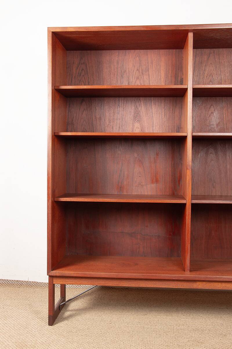 Large Scandinavian teak shelving unit with 6 adjustable shelves by Borge Mogensen
