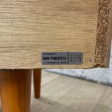 Large vintage Scandinavian teak row signed Clausen & Son, 60s