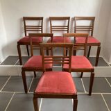 6 chairs era solid oak reconstruction