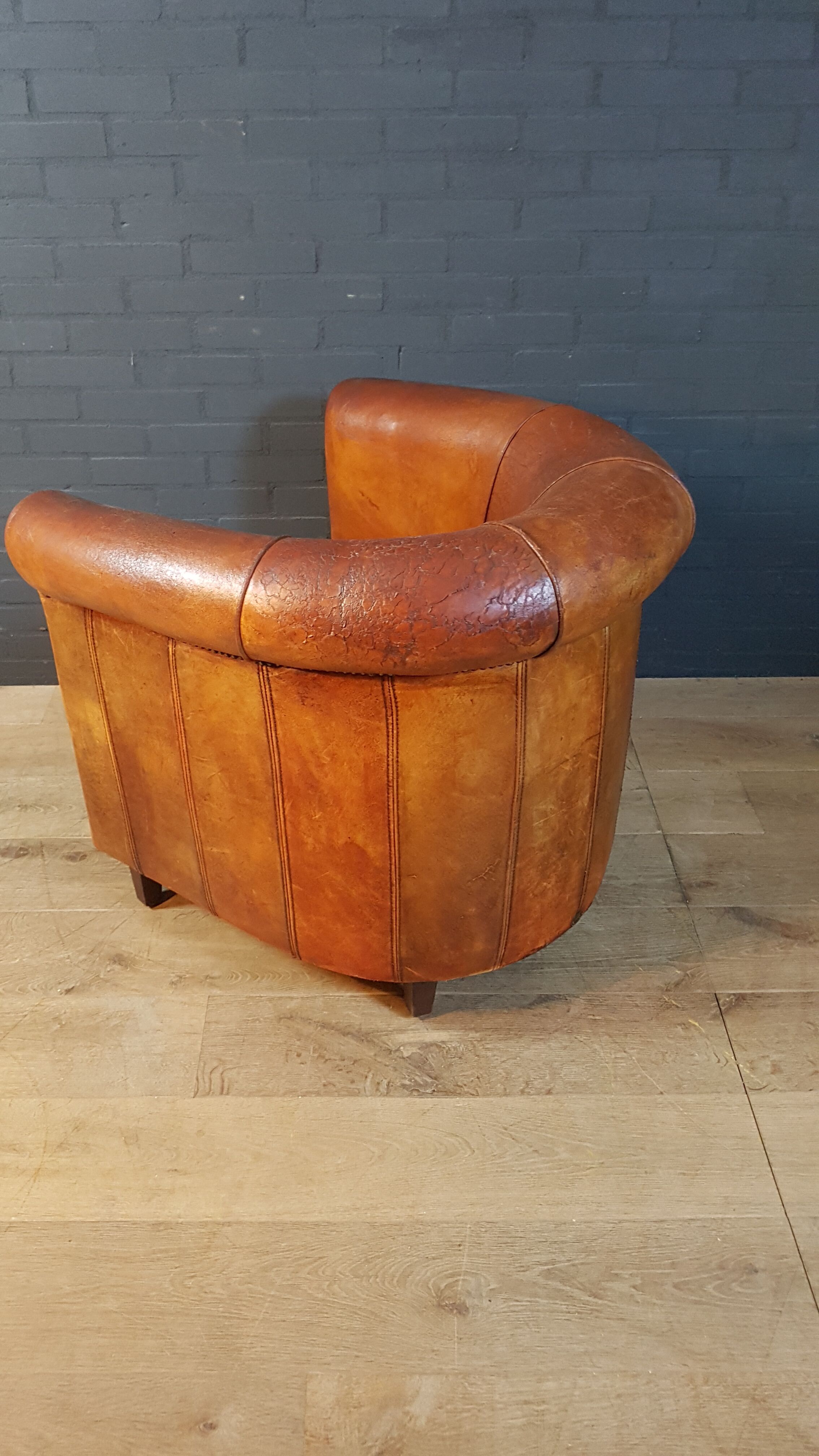 Joris Club chair, made of sheepskin