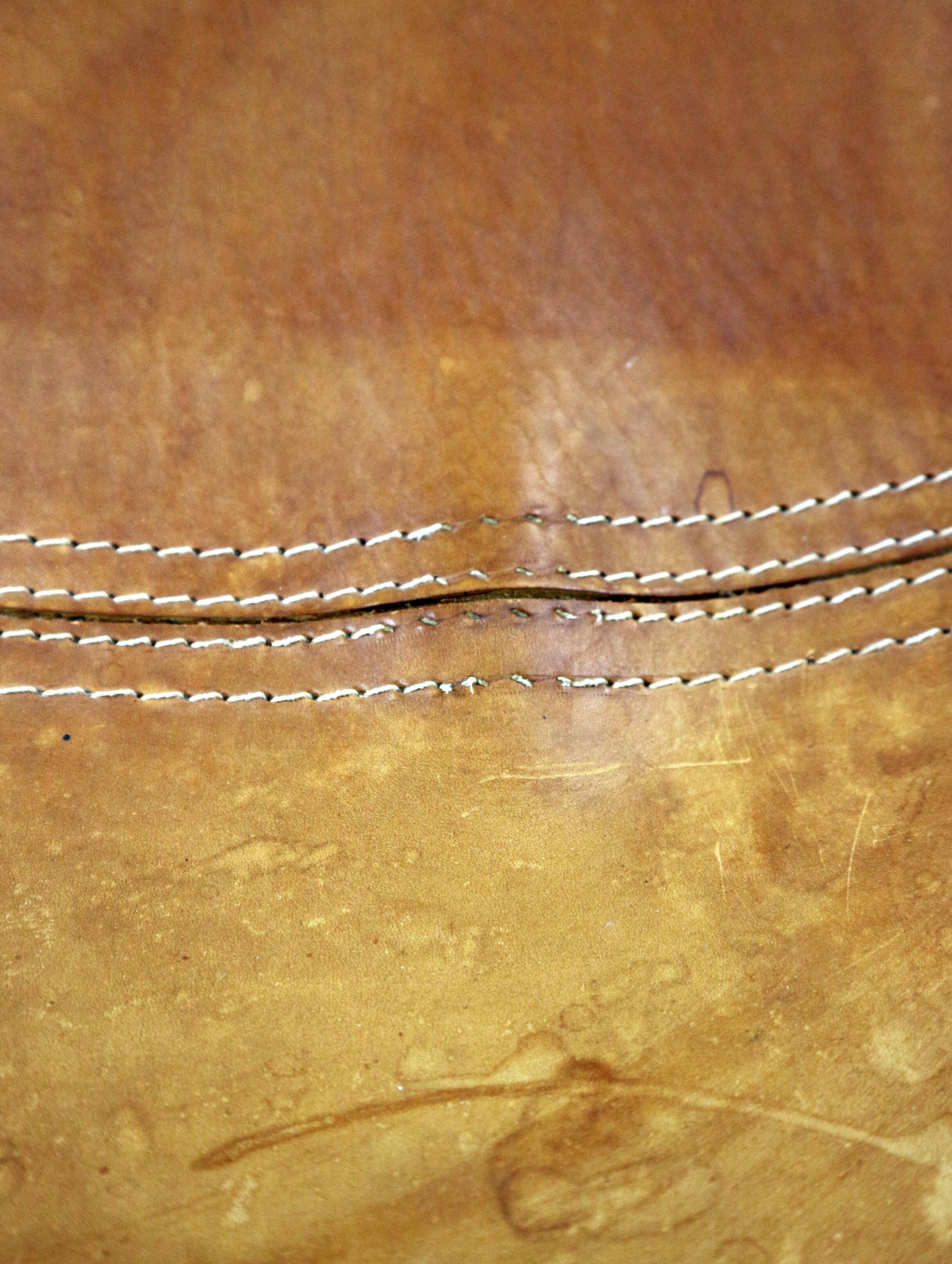 Dalvera  "Les Arc" Set of 2 Original Leather side chairs, 1960