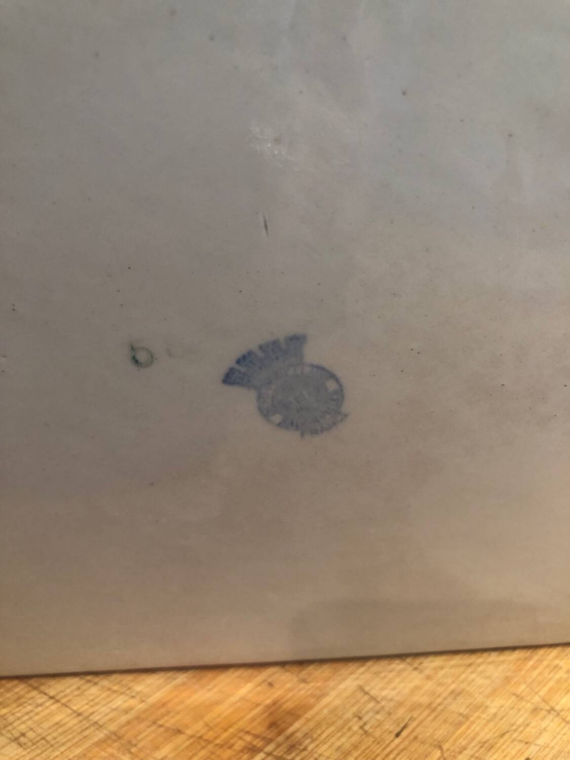 Vintage porcelain salt pot from Badonviller France