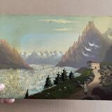 Peinture de la mer de glace ancienne