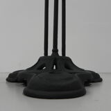Steel bistro table on cast iron base