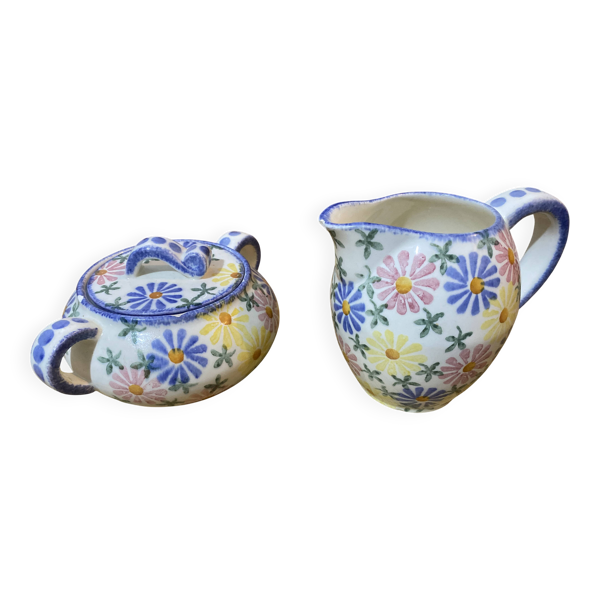 Set de pot à crème et sucrier, années 1930.