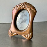 Antique art nouveau copper metal photo frame  hammered copper  frame measurements 12 cm x 9 cm