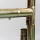 Showcase metal gilded smoked glass 70s vintage modern