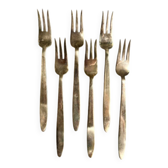 6 gilded bronze starter forks
