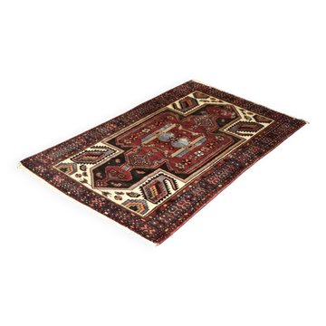 Vintage handwoven Zanjan Hamadan oriental rug, Middle East, 1960s.